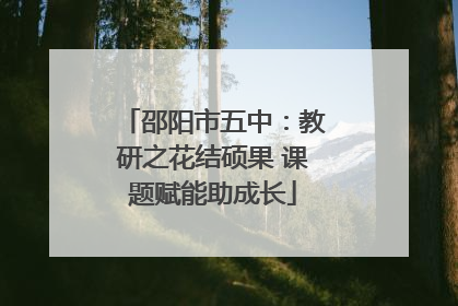 邵阳市五中：教研之花结硕果 课题赋能助成长