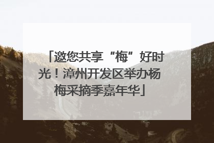 邀您共享“梅”好时光！漳州开发区举办杨梅采摘季嘉年华