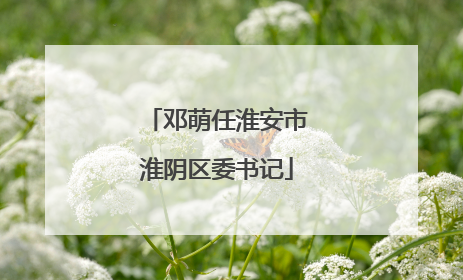 邓萌任淮安市淮阴区委书记