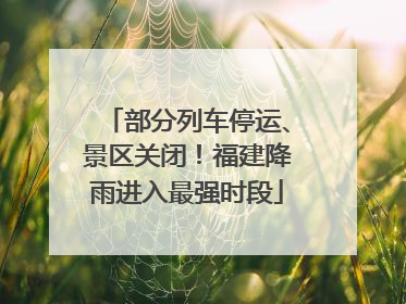 部分列车停运、景区关闭！福建降雨进入最强时段