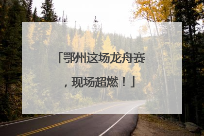 鄂州这场龙舟赛，现场超燃！