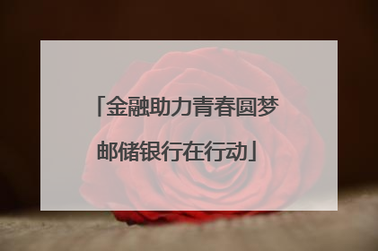 金融助力青春圆梦邮储银行在行动