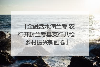 金融活水润兰考 农行开封兰考县支行共绘乡村振兴新画卷