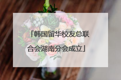 韩国留华校友总联合会湖南分会成立