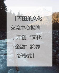 青田茶文化交流中心揭牌，开创“文化+金融”跨界新模式