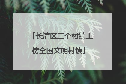 长清区三个村镇上榜全国文明村镇