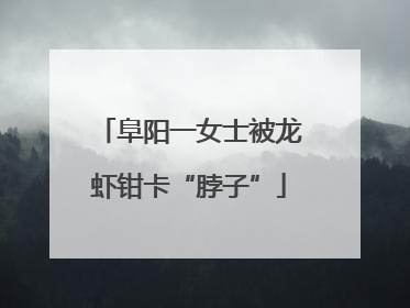 阜阳一女士被龙虾钳卡“脖子”
