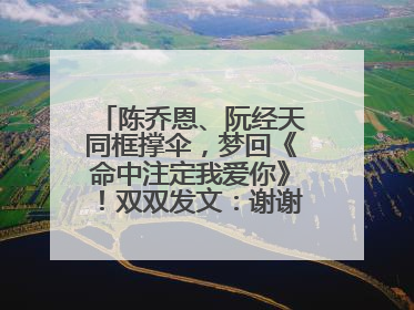 陈乔恩、阮经天同框撑伞，梦回《命中注定我爱你》！双双发文：谢谢我们都没变