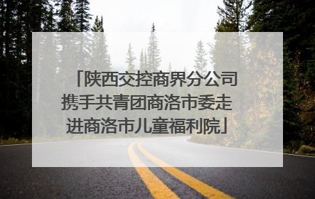 陕西交控商界分公司携手共青团商洛市委走进商洛市儿童福利院