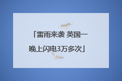 雷雨来袭 英国一晚上闪电3万多次