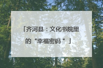 齐河县：文化书院里的“幸福密码 ”