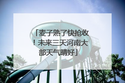 麦子熟了快抢收！未来三天河南大部天气晴好