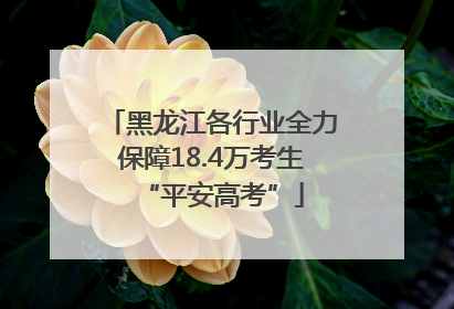 黑龙江各行业全力保障18.4万考生“平安高考”