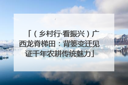 （乡村行·看振兴）广西龙脊梯田：背篓变迁见证千年农耕传统魅力