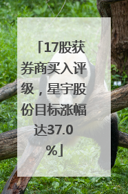 17股获券商买入评级，星宇股份目标涨幅达37.0%