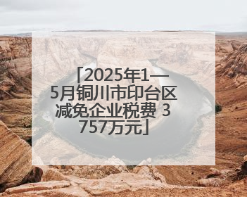 2025年1—5月铜川市印台区减免企业税费 3757万元