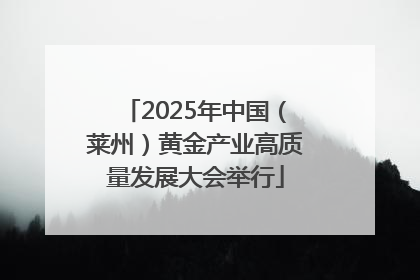 2025年中国（莱州）黄金产业高质量发展大会举行
