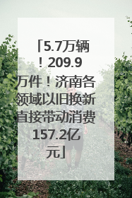 5.7万辆！209.9万件！济南各领域以旧换新直接带动消费157.2亿元