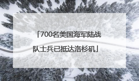700名美国海军陆战队士兵已抵达洛杉矶