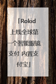 Rokid 上线全球第一个智能眼镜支付 内置支付宝